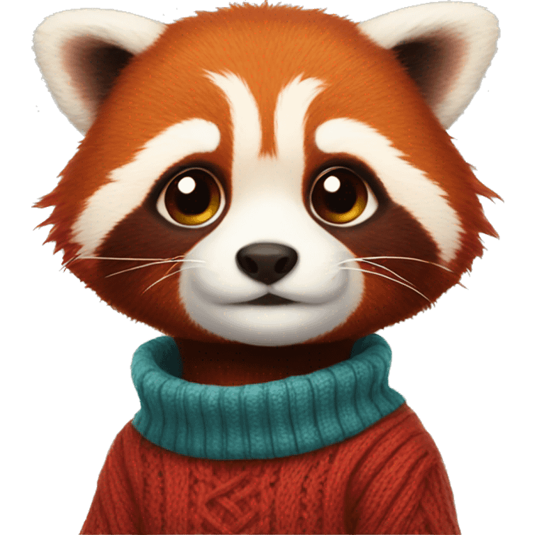 Red panda wearing a sweater emoji