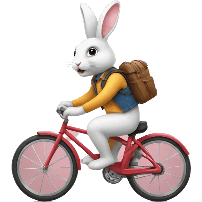 Bunny riding a bike emoji