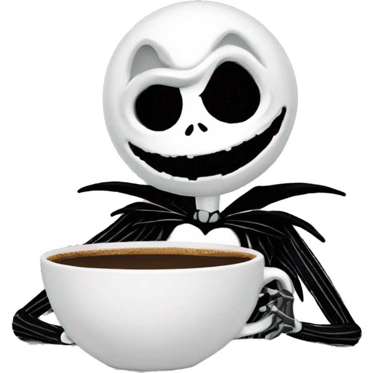 jack skellington with Coffee emoji