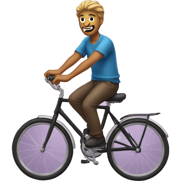 Man using a magic wand on a bicycle  emoji