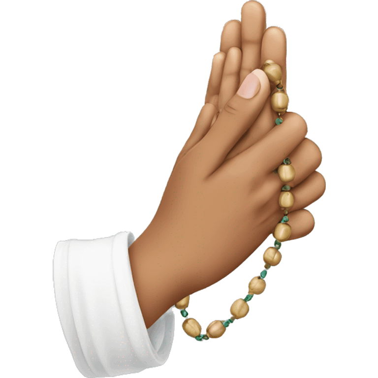 hand praying with rosary emoji