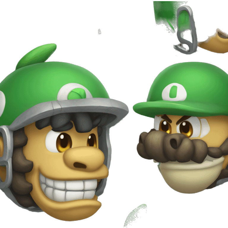 Dark Bowser et luigi  emoji