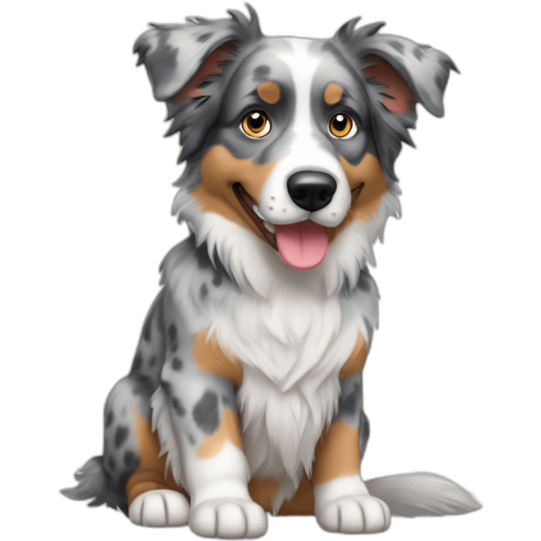 blue merle australian shepherd emoji