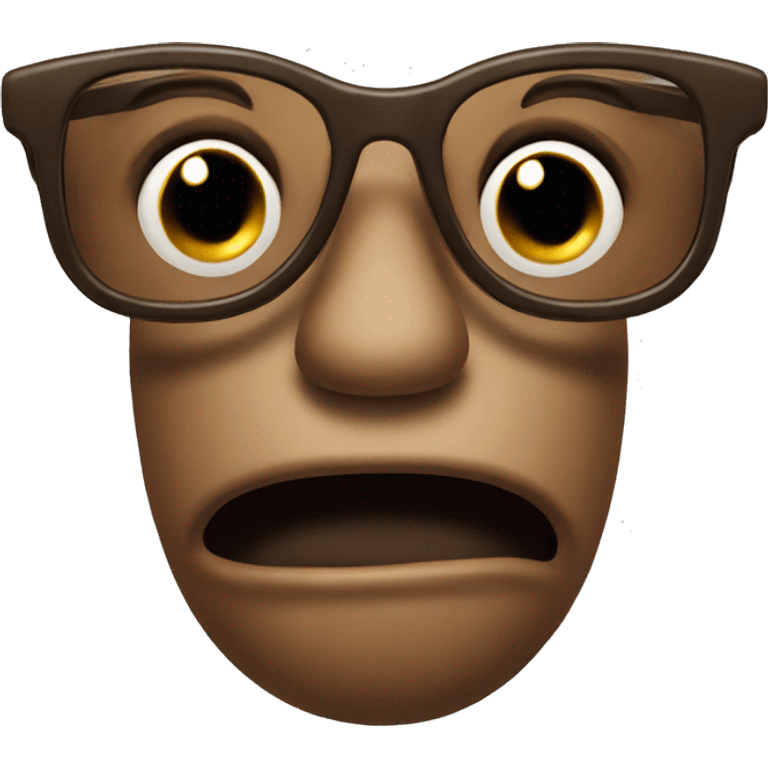 Poop with glasses emoji