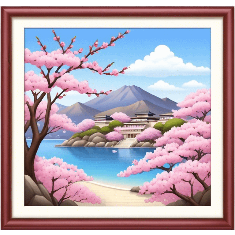 Cherry Blossom Scenery, luxury resort emoji