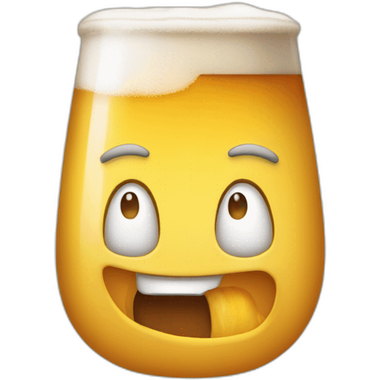 Une grouille qui fait boit de la bière  emoji