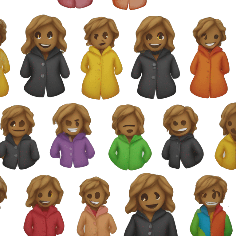 Multicoloured coat  emoji