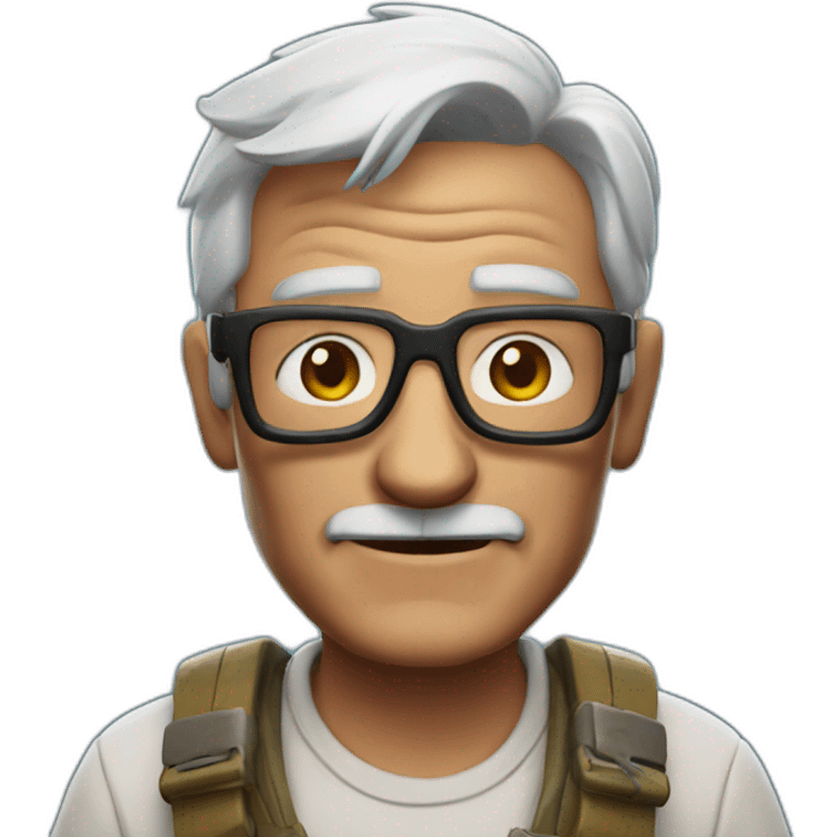 old guy playing fortnite emoji