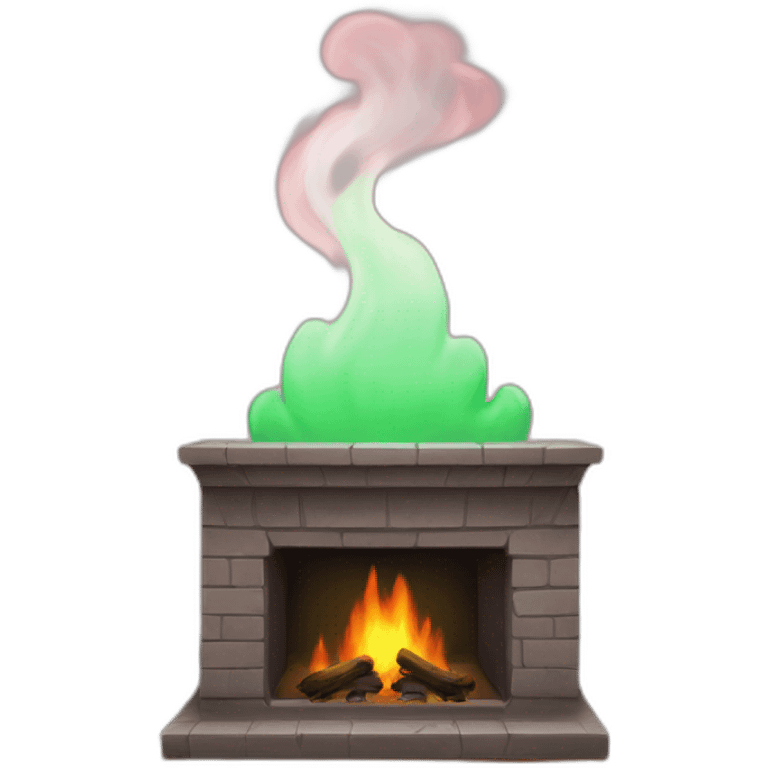 burn hearth pink and green emoji