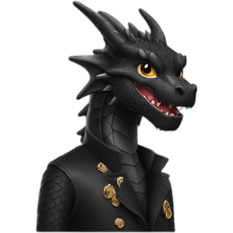 black Dragon wearing Louis vuiton emoji