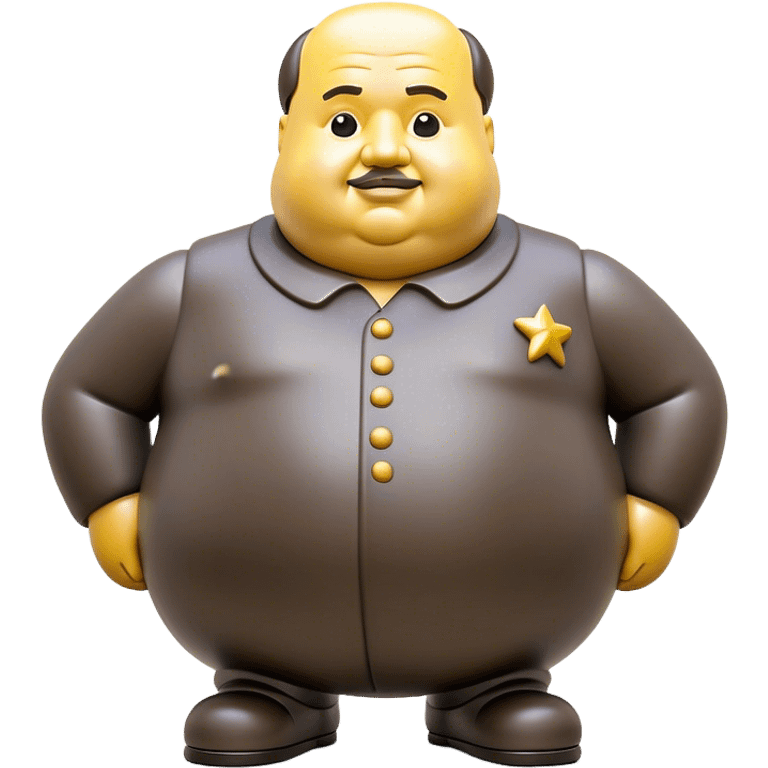 Cinematic Realistic Botero Sculpture Emoji, depicted as an exaggerated voluminous sculpture in the signature style of Fernando Botero, rendered with rich textures and vibrant artistic lighting that captures its playful grandeur. emoji