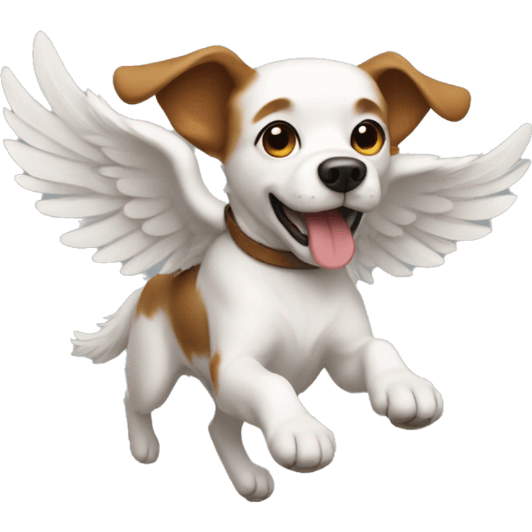 Flying dog with wings  emoji