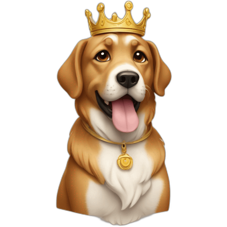 A dog Queen of world emoji