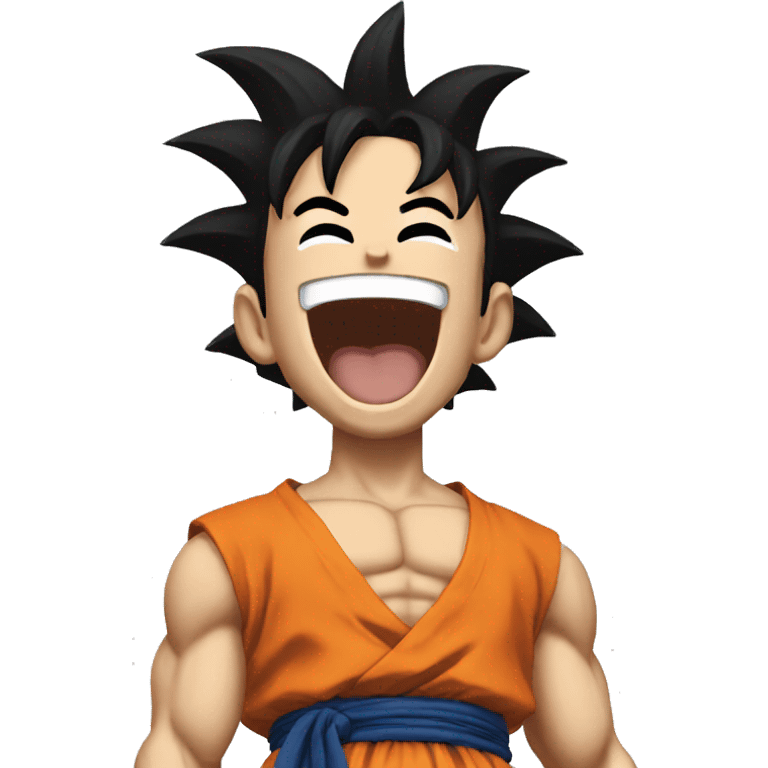 Goku laughing emoji