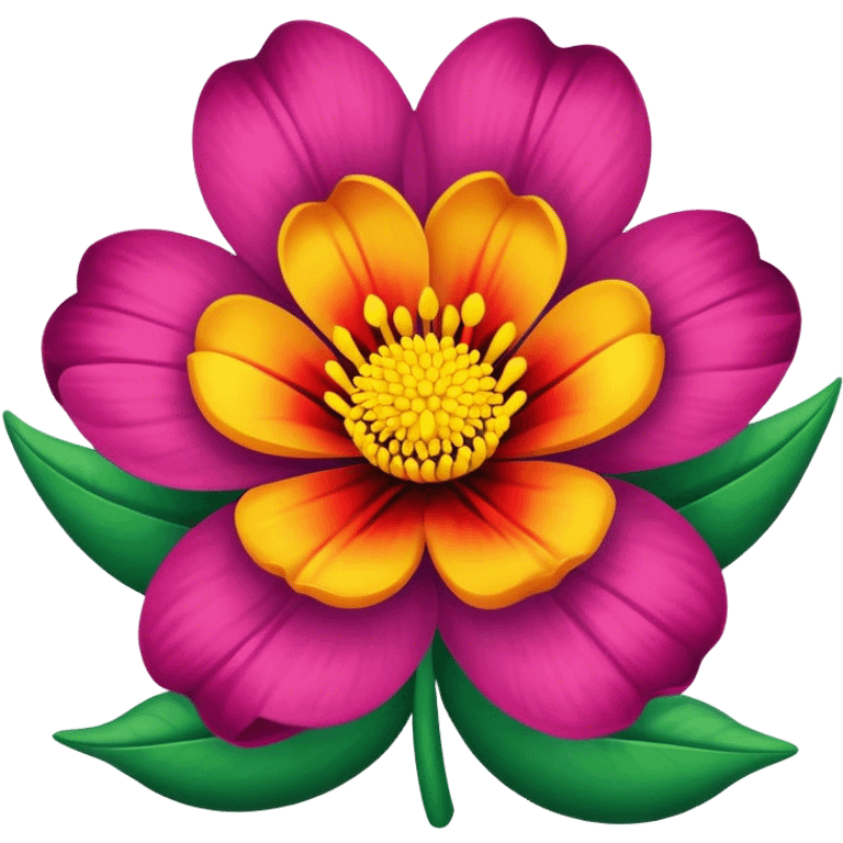 large colorful flower mexican emoji