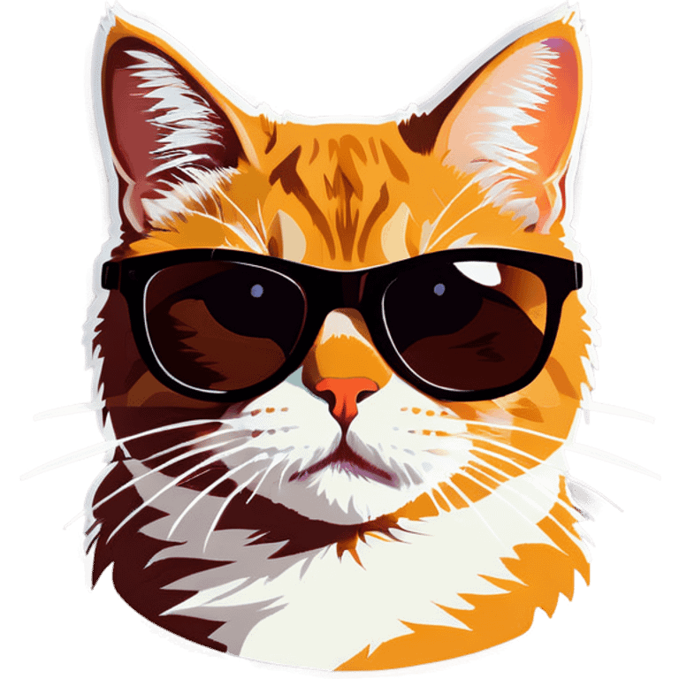 Cat with sunglasses emoji