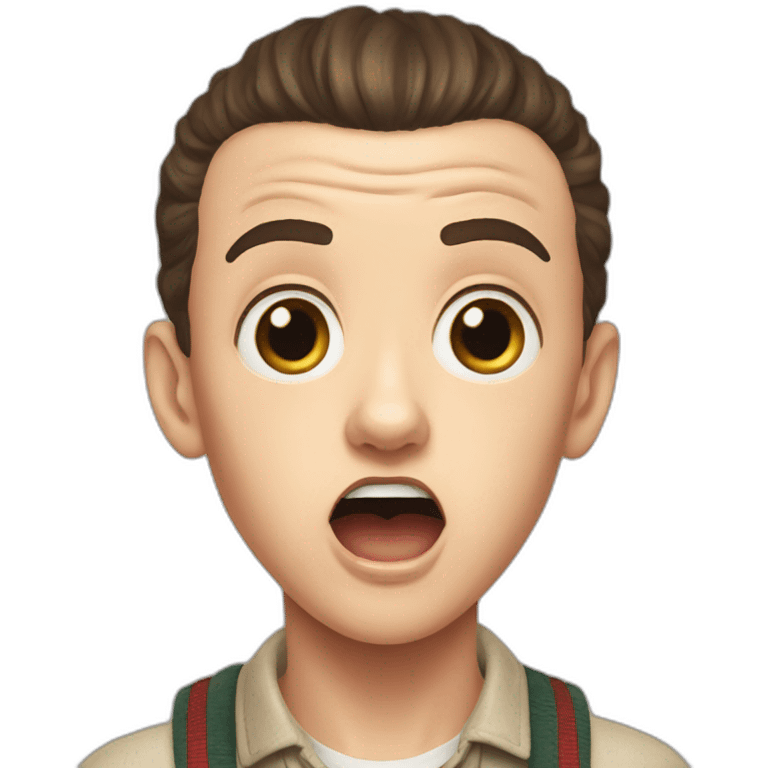 stranger things eleven shocked emoji