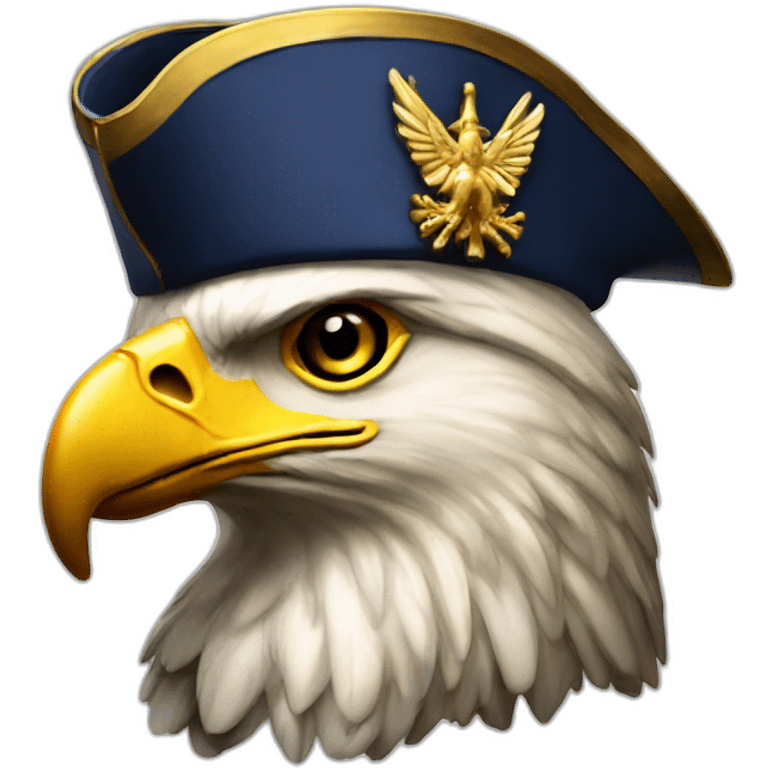 golden imperial eagle with napoleon tricorne hat emoji