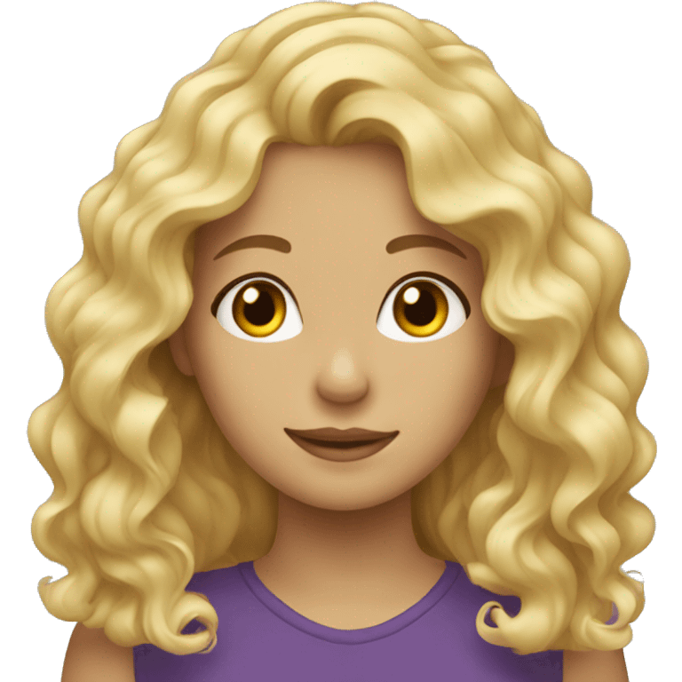 blonde girl with wavy hair  emoji