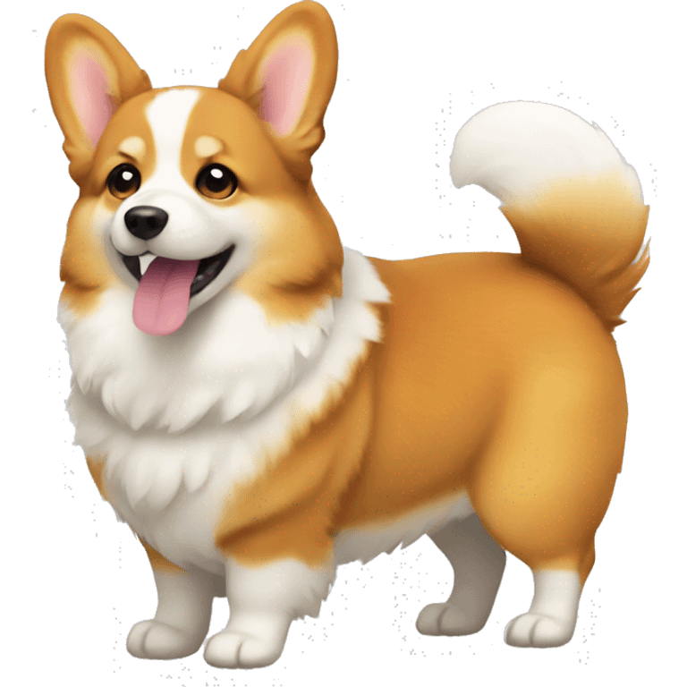 Fluffy corgi emoji