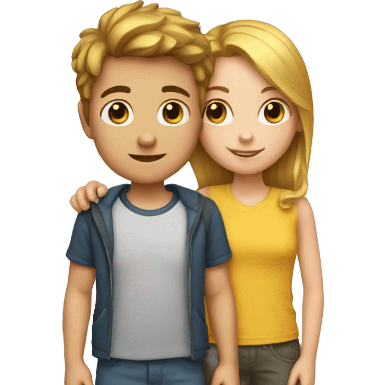 Boy with girl emoji