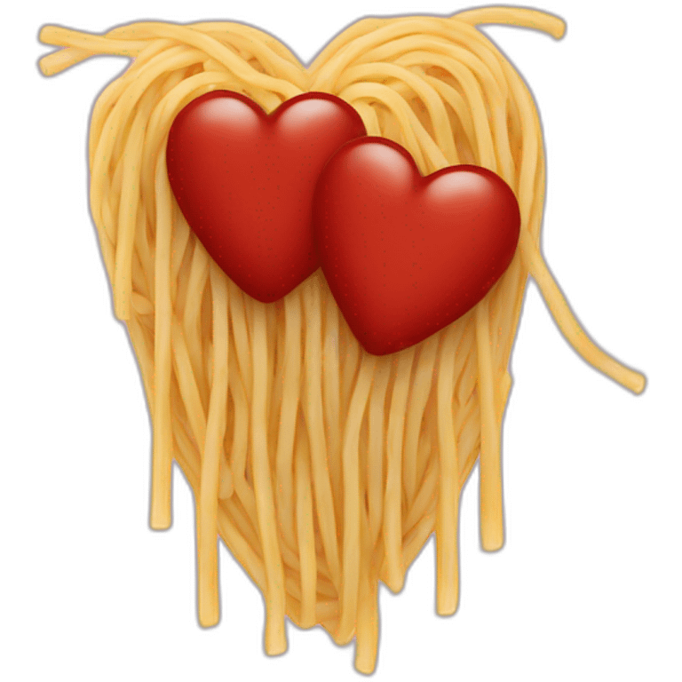 Spaghetti and sauce heart emoji