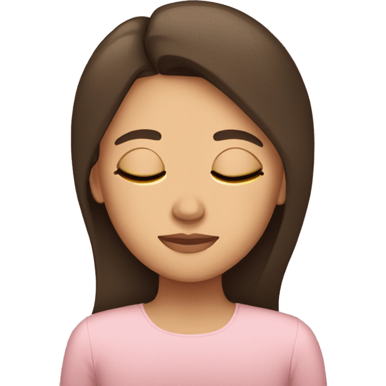 Brunette girl sleeping emoji