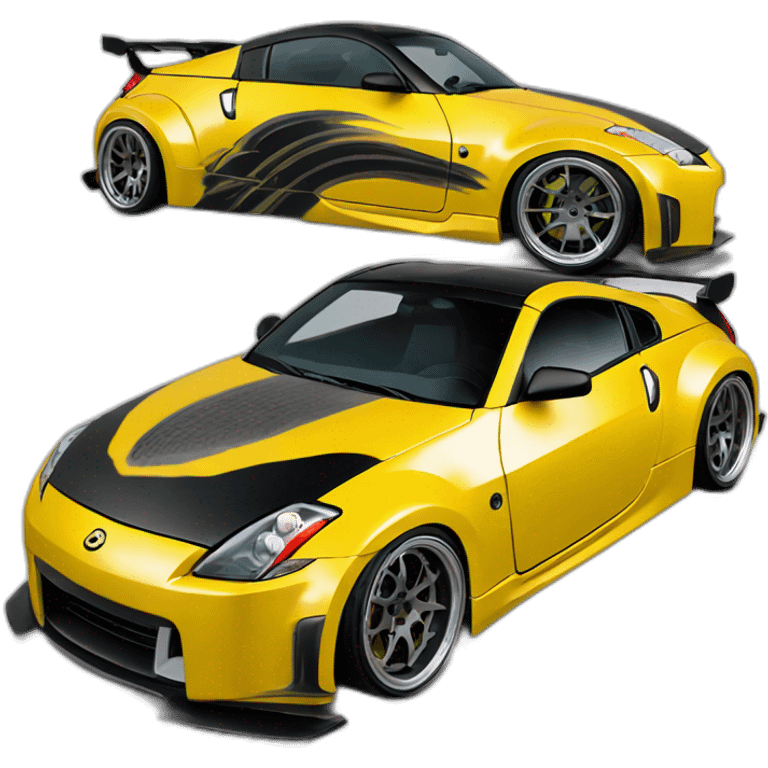 350z drift tuning yellow emoji