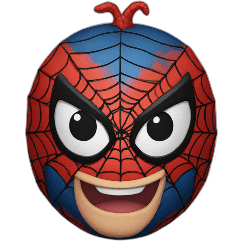 a fat spider man emoji