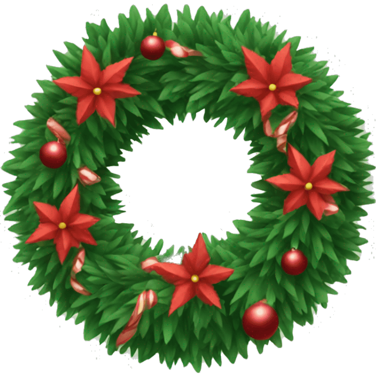 Christmas wreath emoji