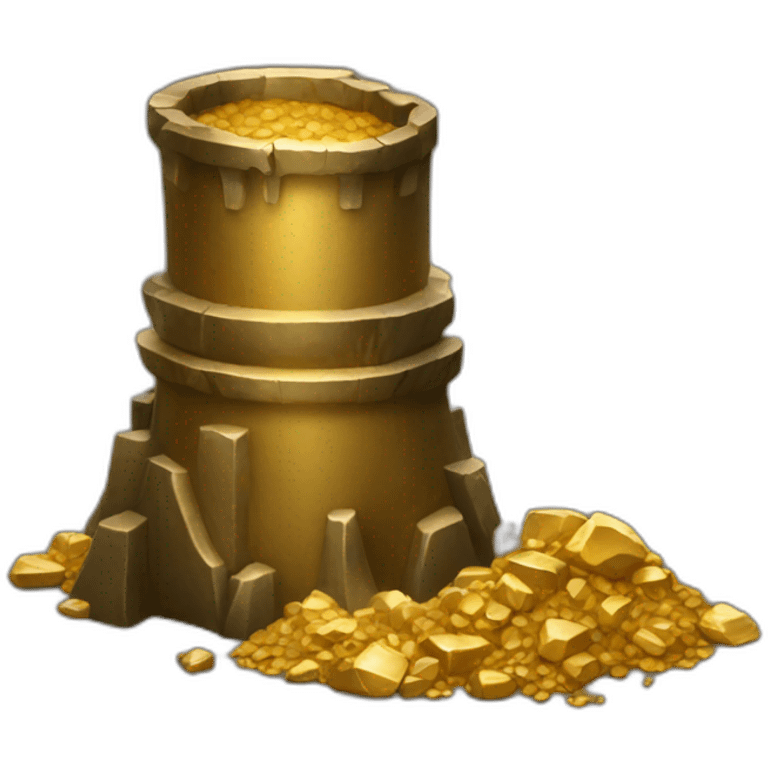 mining gold shaft emoji