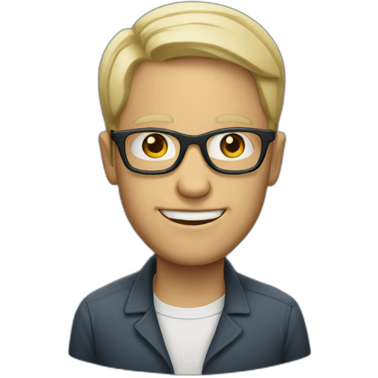 white man with white glasses emoji