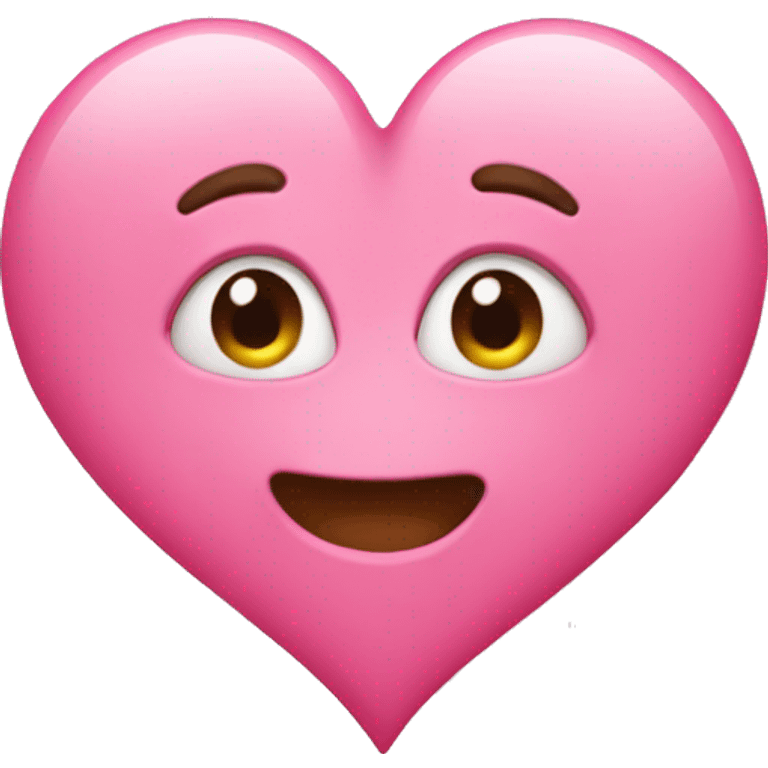 A pink heart  emoji