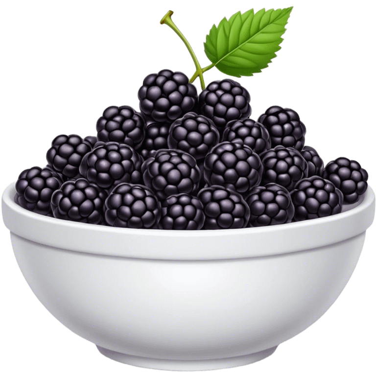 a bowl of Blackberries emoji