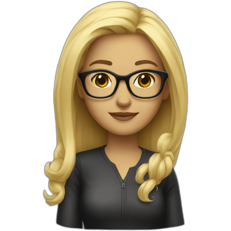 Short blonde glasses emoji