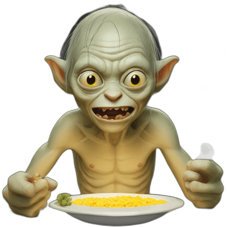 Gollum supper happy emoji