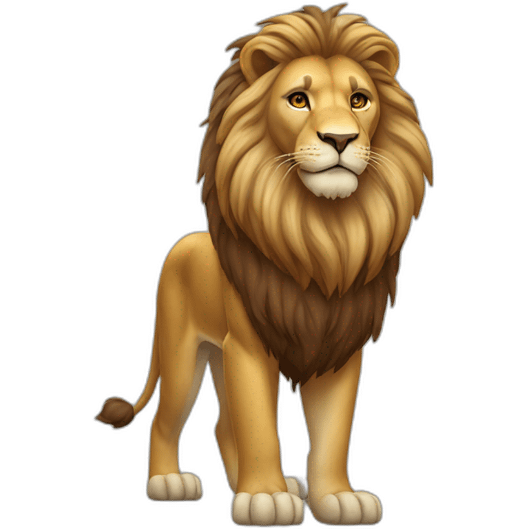 realistic lion full body emoji