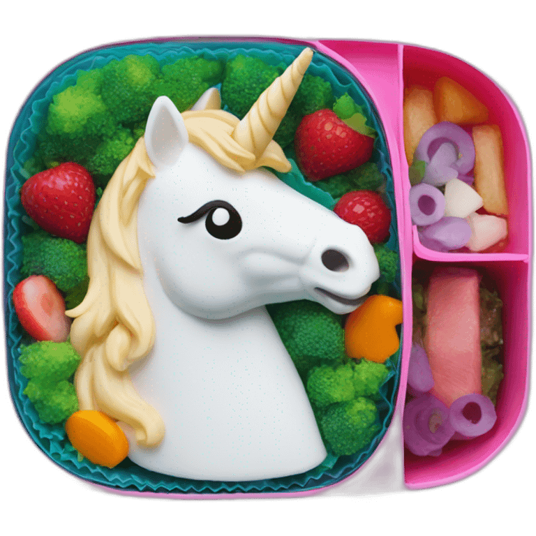 Unicorn bento box emoji