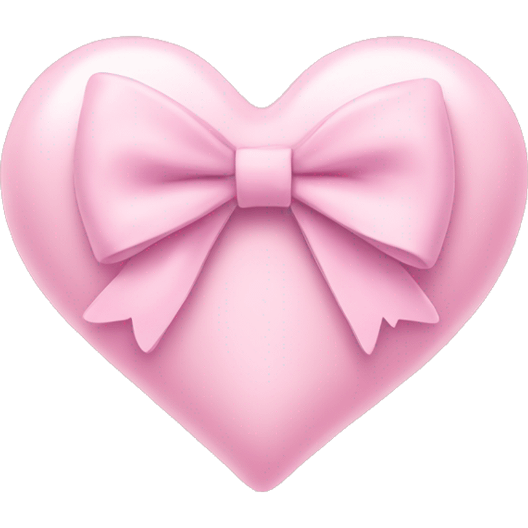 Pastel pink heart with a bow  emoji