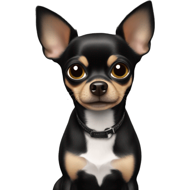 A black Chihuahua emoji