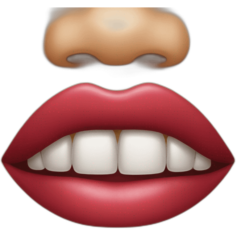 emoji with nails and big lips emoji