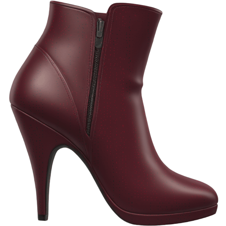 burgundy leather high heel boots emoji