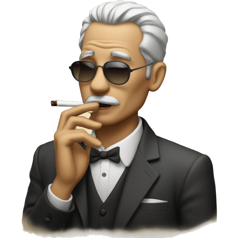 Man smoking cigarette emoji