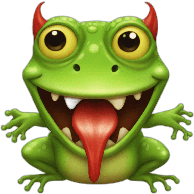 Frog devil emoji