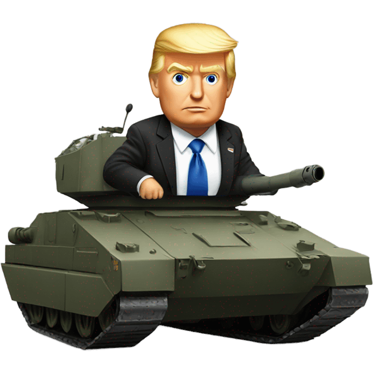 Trump on tank emoji