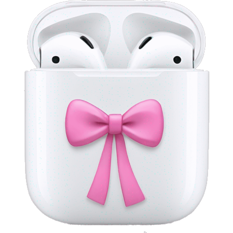 AirPods with pink bow  emoji