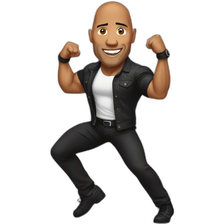 The rock dancing emoji