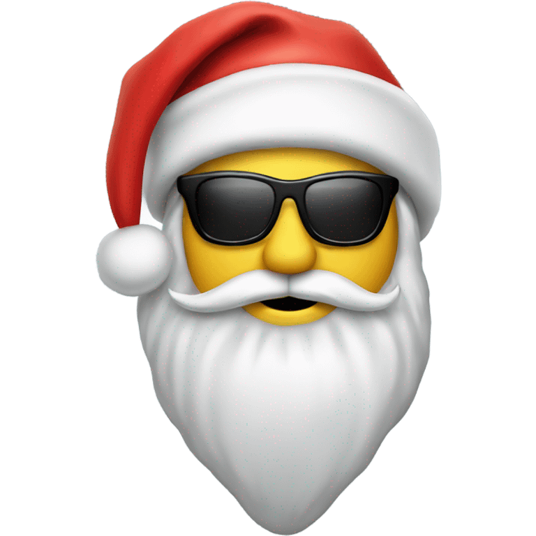 Face with santa hat and sunglasses  emoji