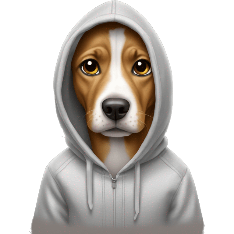 Dog with a hoodie emoji