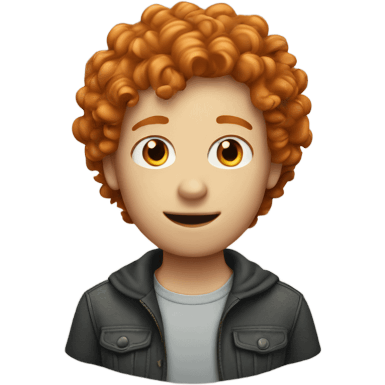 Ginger boy with curly hair emoji